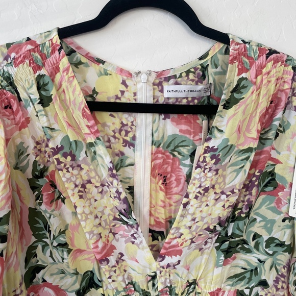 Faithfull Venissa Floral Flower Boho Peasant Cottage Hippie Chic Midi Dress - Picture 8 of 10